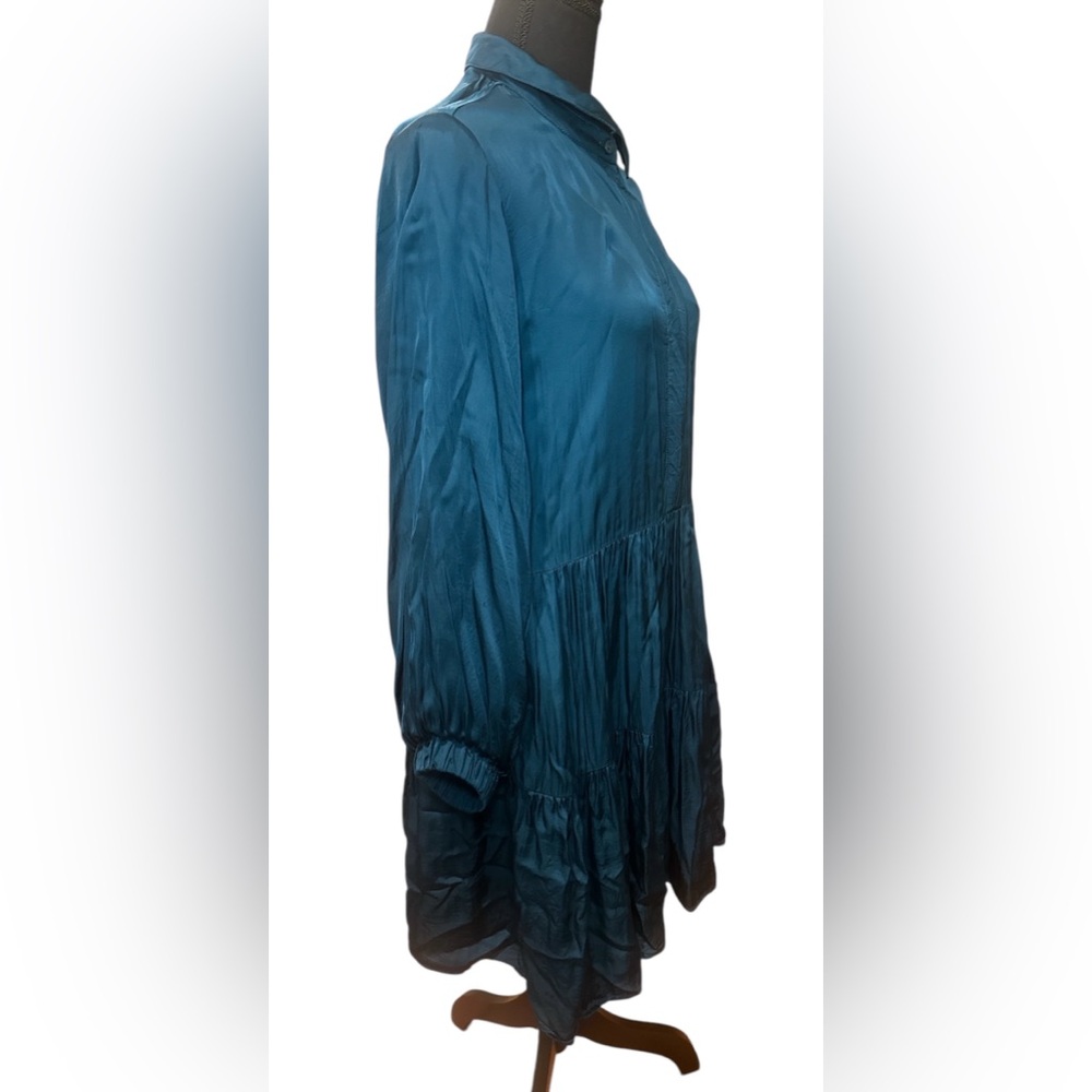 Young Fabulous and Broke Women’s Long Sleeve Babydoll Style Satin Dress Small - Picture 2 of 9